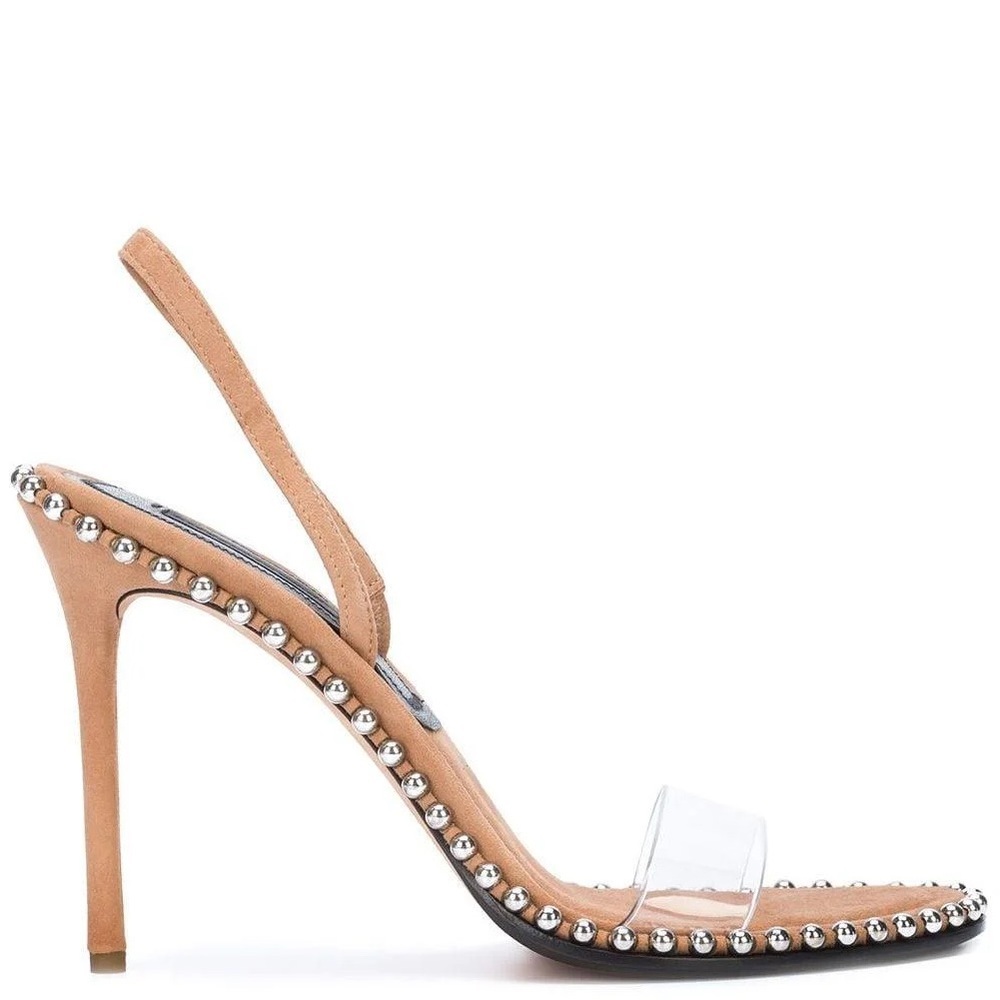 Alexander Wang Nova Heels in suede nude